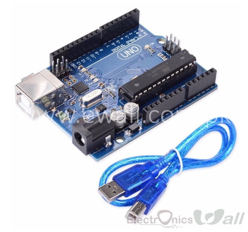 Arduino UNO R3 with USB cable (Ecnomical)