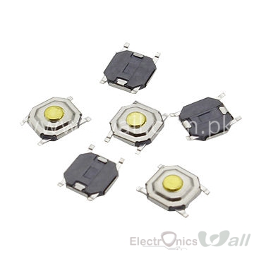 4 Foot Micro Switch / Tact Switch 4*4*1.5 MM Copper Head Pushbutton