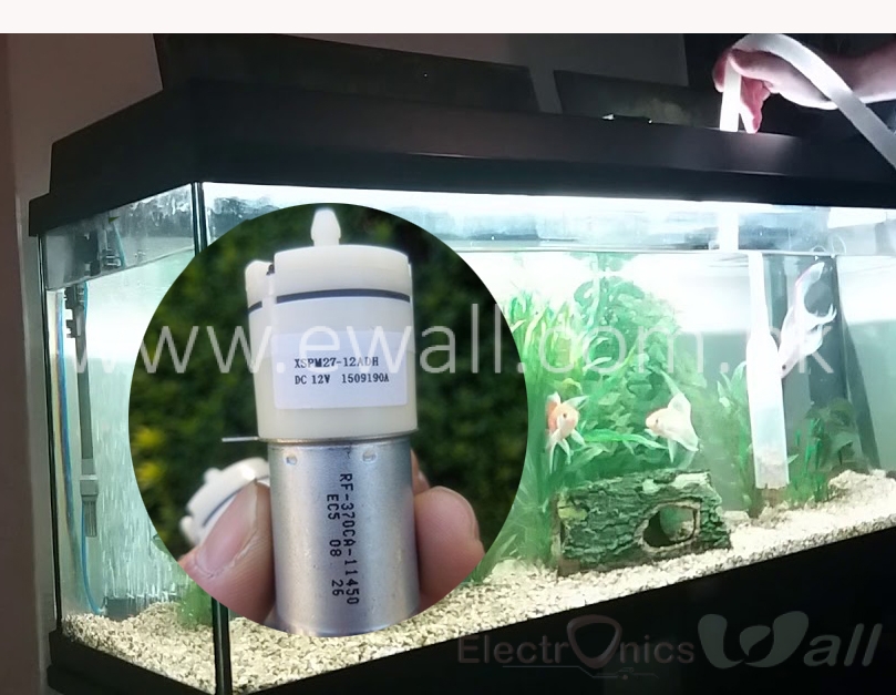 DIY Mini Air Pump Motor for Aquarium Fish Water 12V DC