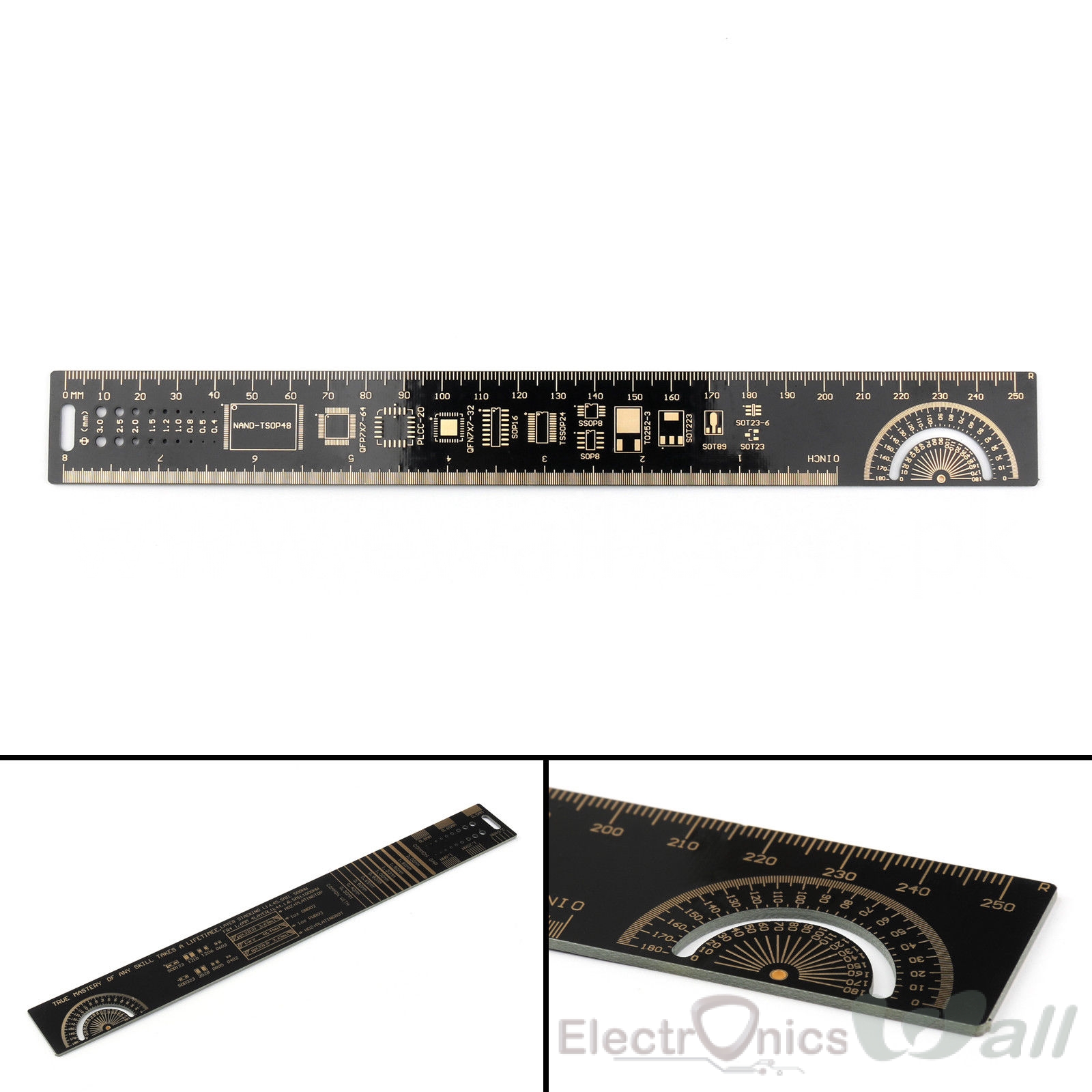25Cm Multifunctional PCB Ruler For Electronic Engineers Tool Chip IC SMD