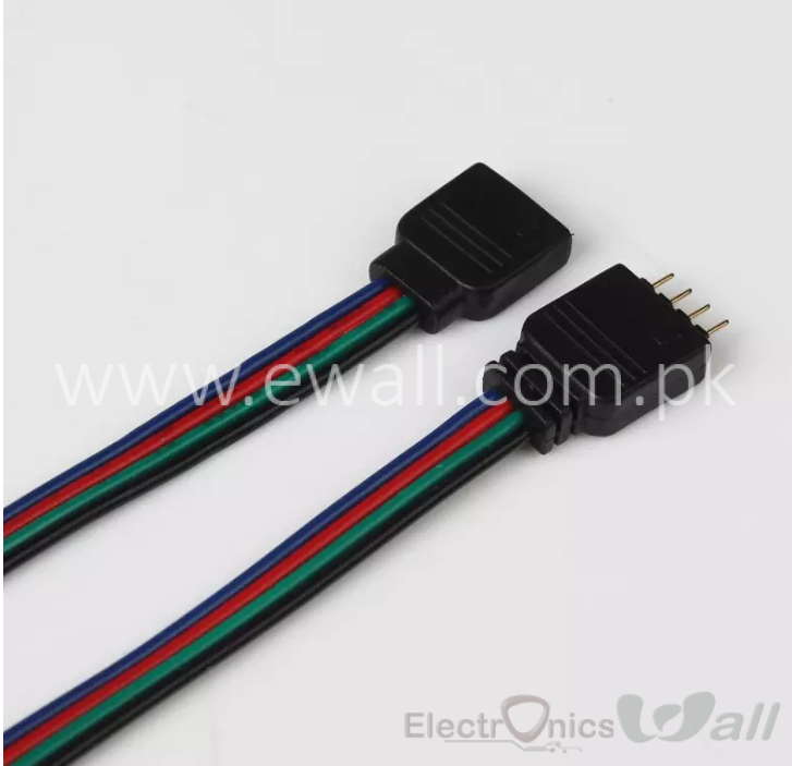 4 PIN RGB Connector Cable JST Connector with 15cm Wire (Pair ) for Wire to Wire Communication and LED Strips