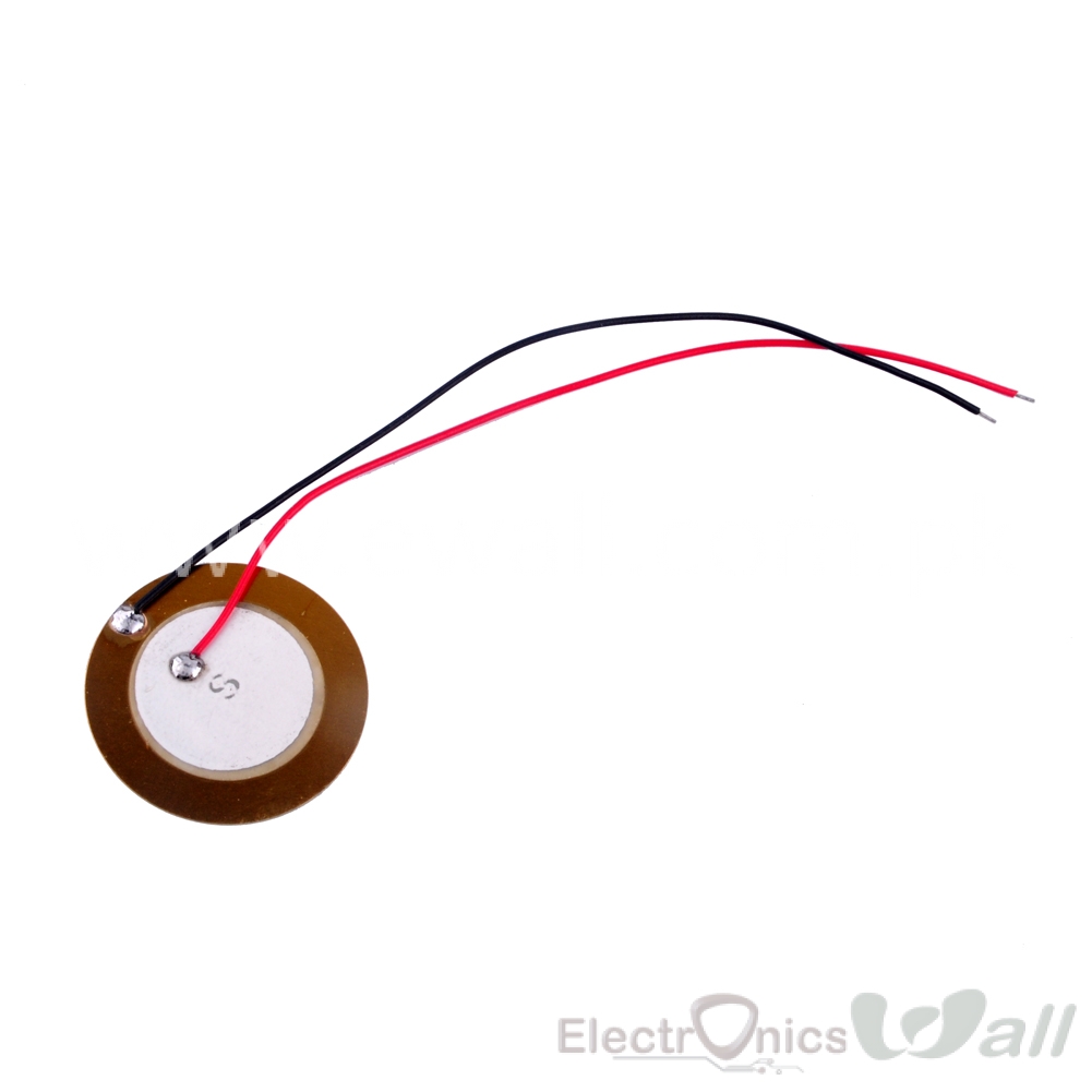 27mm Piezo ceramic element with 100mm cable