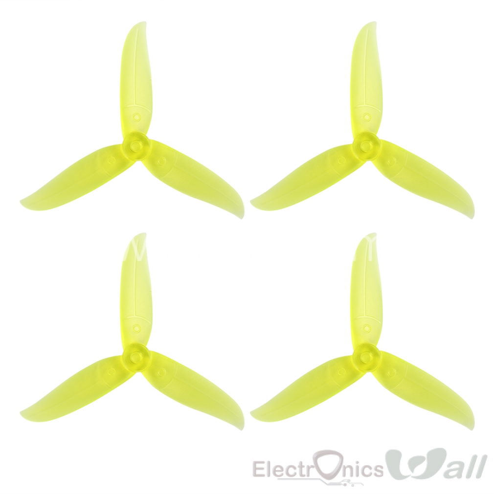 4pcs 5048 5x4.8 3 Blade Tri-blade Racing Propeller 5.0mm Mounting Hole for FPV Racer Hi-Speed Performance Faster Reaction 2 Pairs Yellows