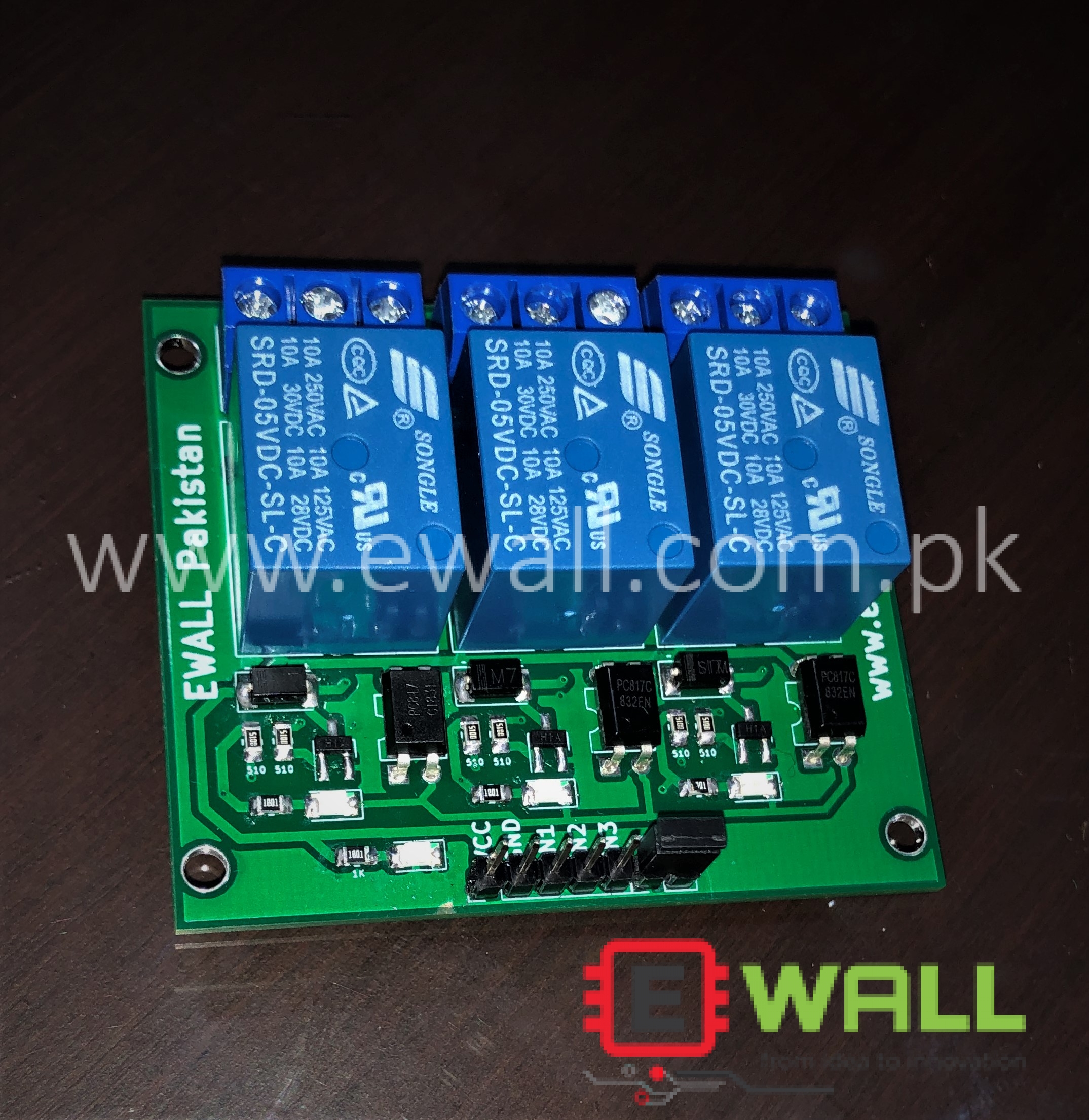 EWALL-3 Channel Relay Module Arduino and Raspberry Pi/Node MCU compatible