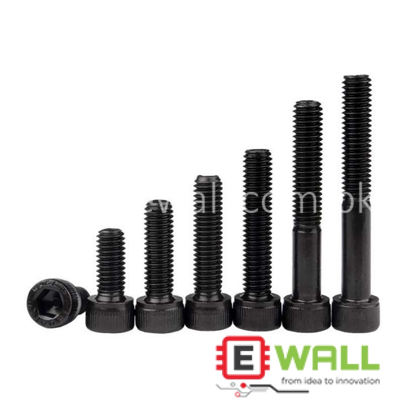 M3x60mm 2PCS 12.9 Hexagon Head Screws Half Teeth Round Head Alloy Steel