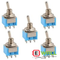 6-Pin SPDT ON-OFF-ON Mini Toggle Switch 6A@125V 3 WAY