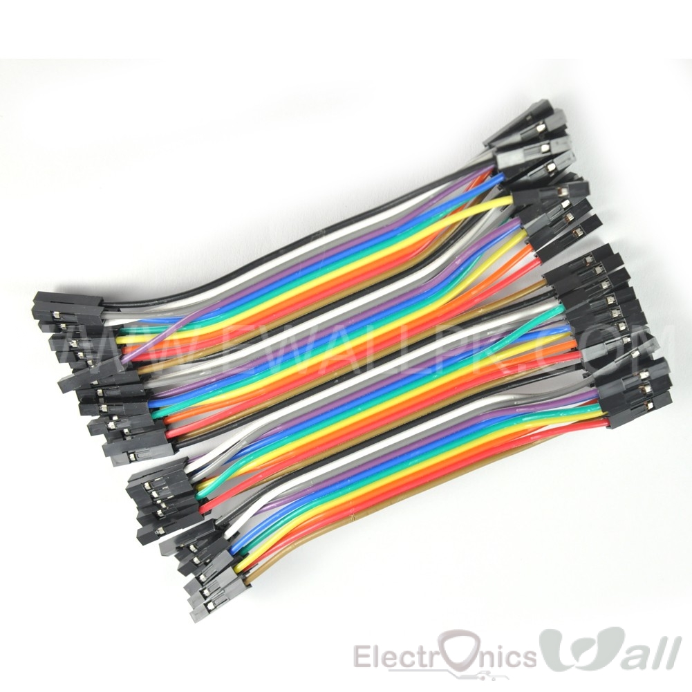 40pcs 10cm Female to Female Connecting Wire