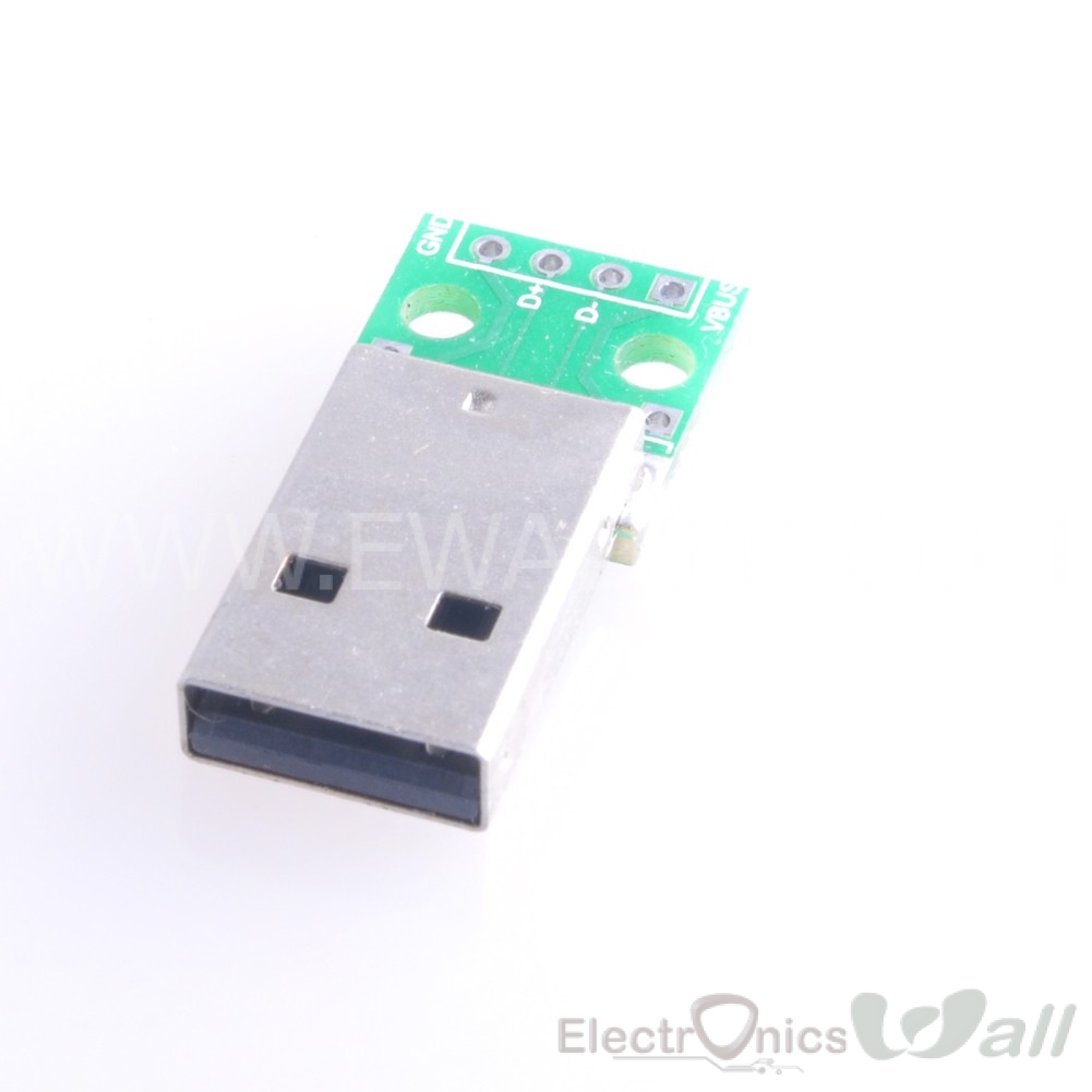 Male A-USB to DIP Pinboard 4-Pin 2.54 2.54mm